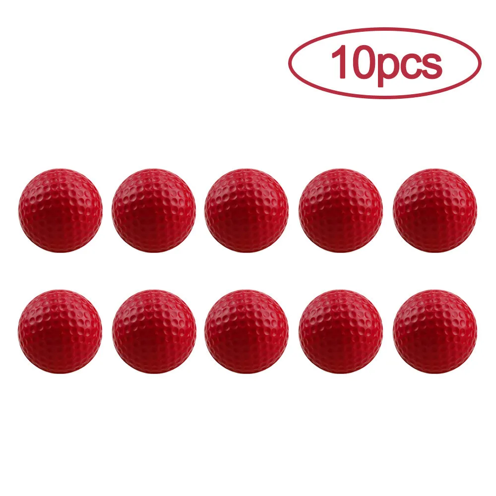 10Pcs Golf Balls PU Foam Elastic Indoor Outdoor Golf Practice Driving Range Children Putting Golf Supplies