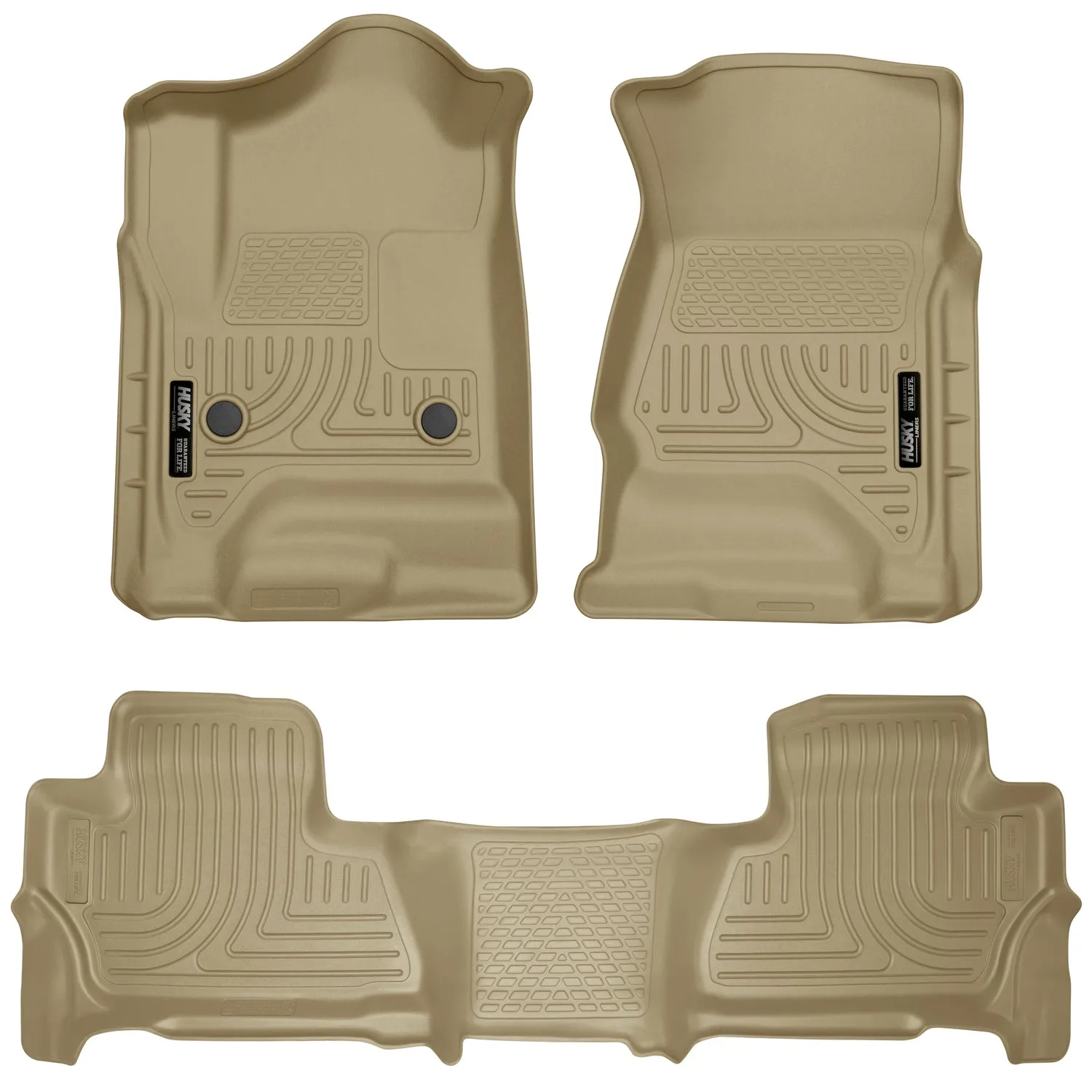 2015 Chevrolet Suburban / GMC Yukon XL Front & 2nd Seat Floor Liners - Tan