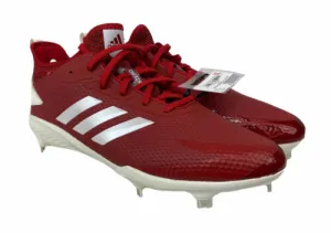 Adidas Men's Adizero Afterburner Baseball Cleats Red White Size 12