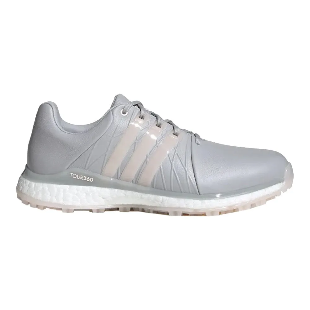 Adidas Women's Tour360 XT-SL Spikeless Golf Shoes - Grey Two / Pink Tint / Silver Metallic