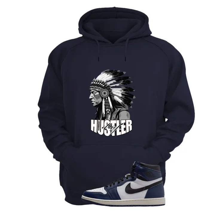 Air Jordan 1 High OG Midnight Navy Navy Blue T-Shirt (Chief Hustler)| illcurrency