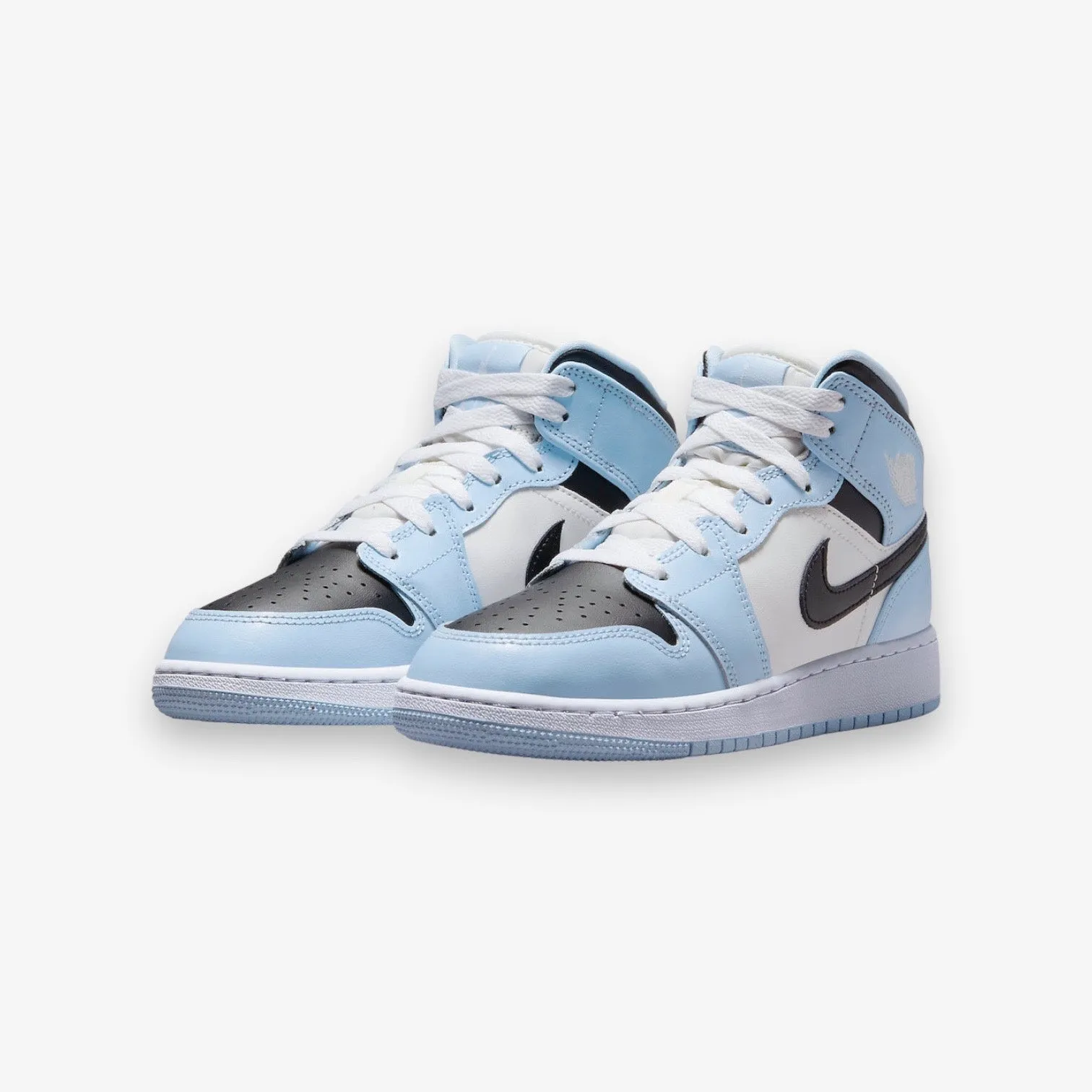 Air Jordan 1 Mid GS Ice Blue Black Sail White 555112-401