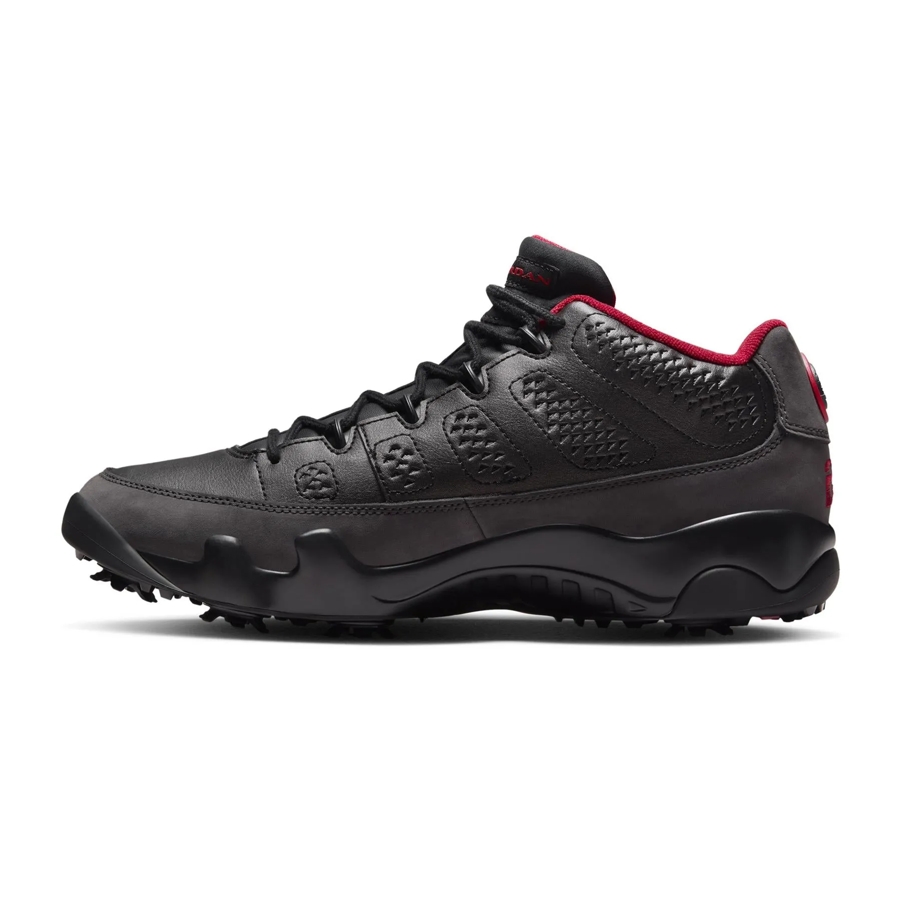 Air Jordan 9 Retro Golf Shoes Black/Dark Charcoal/True Red - W24