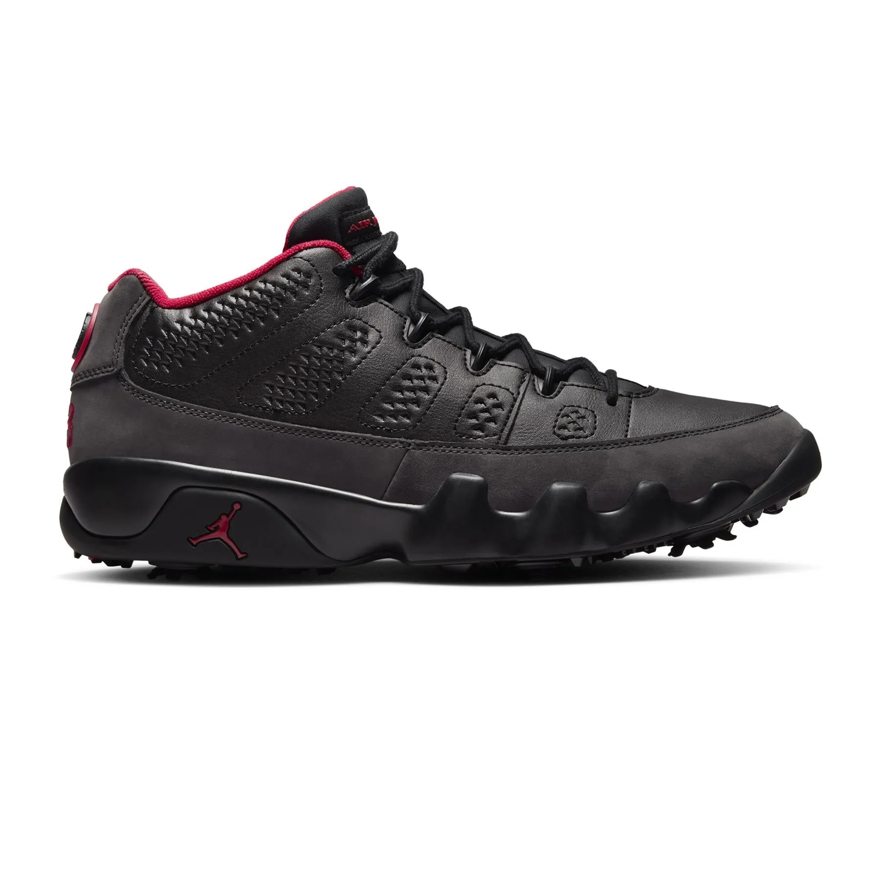 Air Jordan 9 Retro Golf Shoes Black/Dark Charcoal/True Red - W24