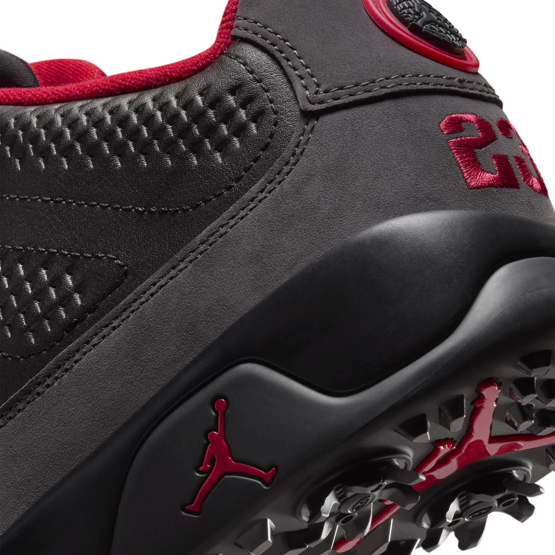 Air Jordan 9 Retro Golf Shoes Black/Dark Charcoal/True Red - W24