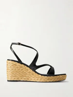 Ayla 85 leather platform espadrilles