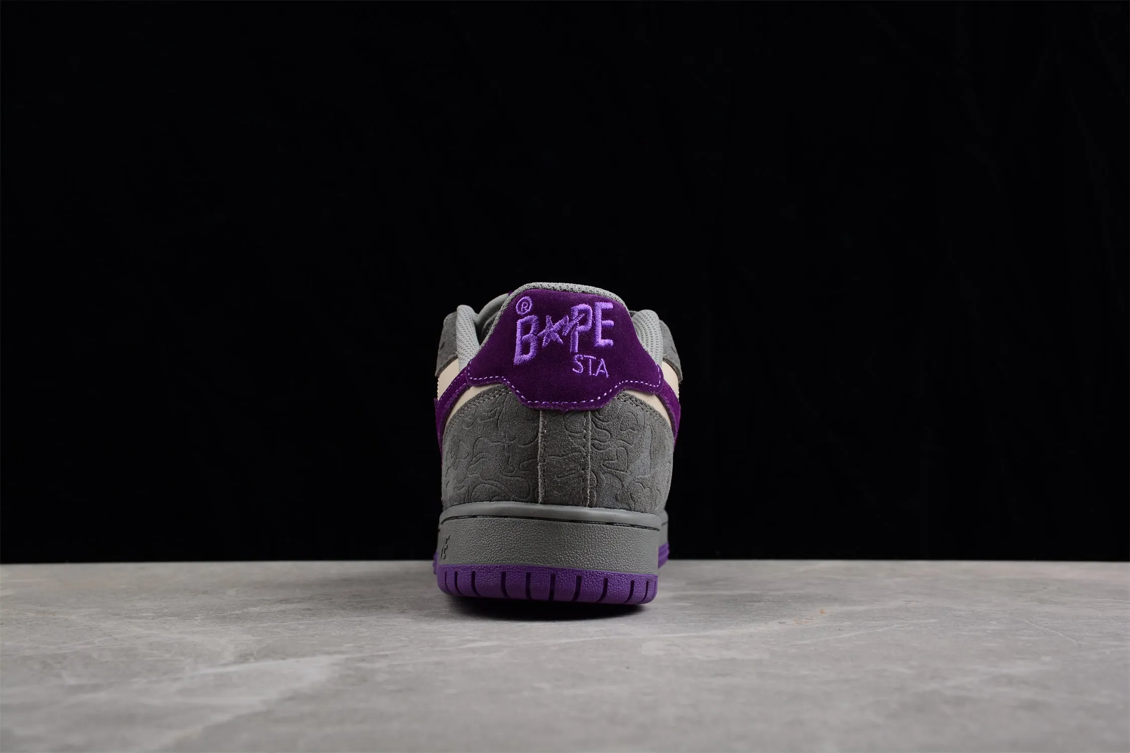 BAPE STA Low-Top Sneakers in Grey and Purple