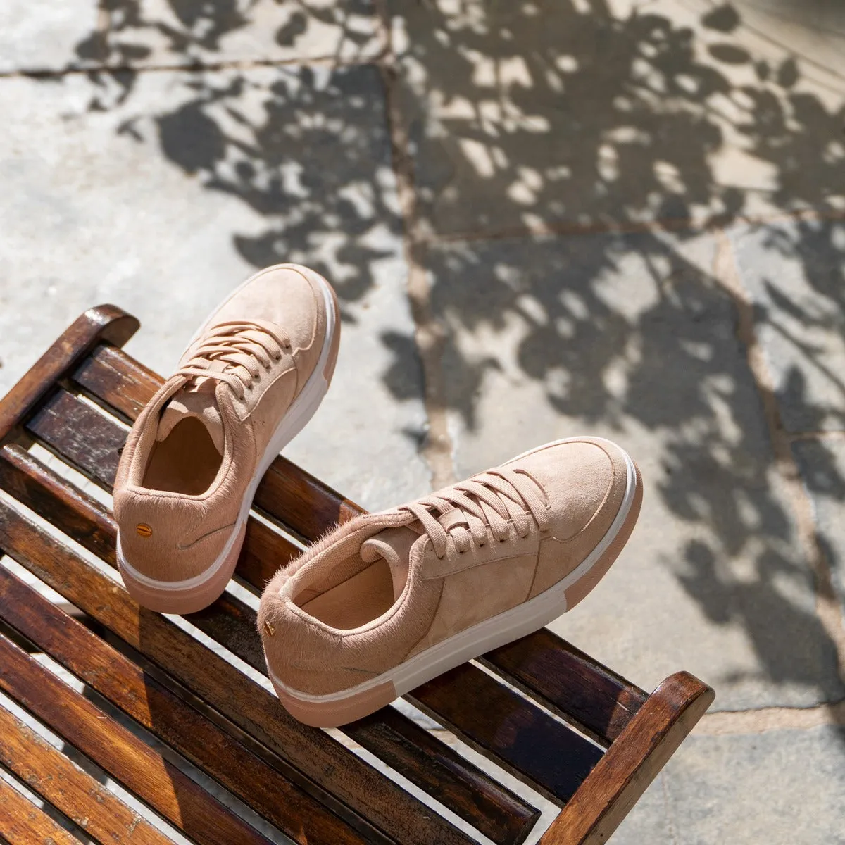 Baskets En Nubuck Hamili - Rose