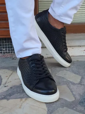 Black Low Top Sneakers for Men by GentWith.com | Worldwide Shipping