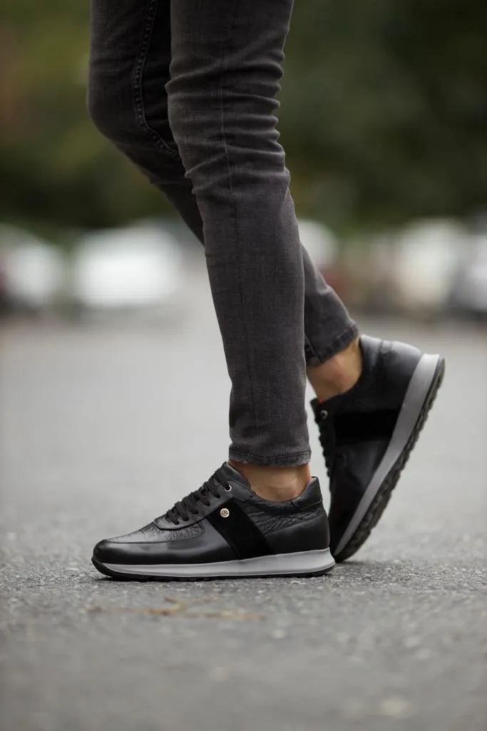 Black Mid Top Sneakers for Men | GentWith.com