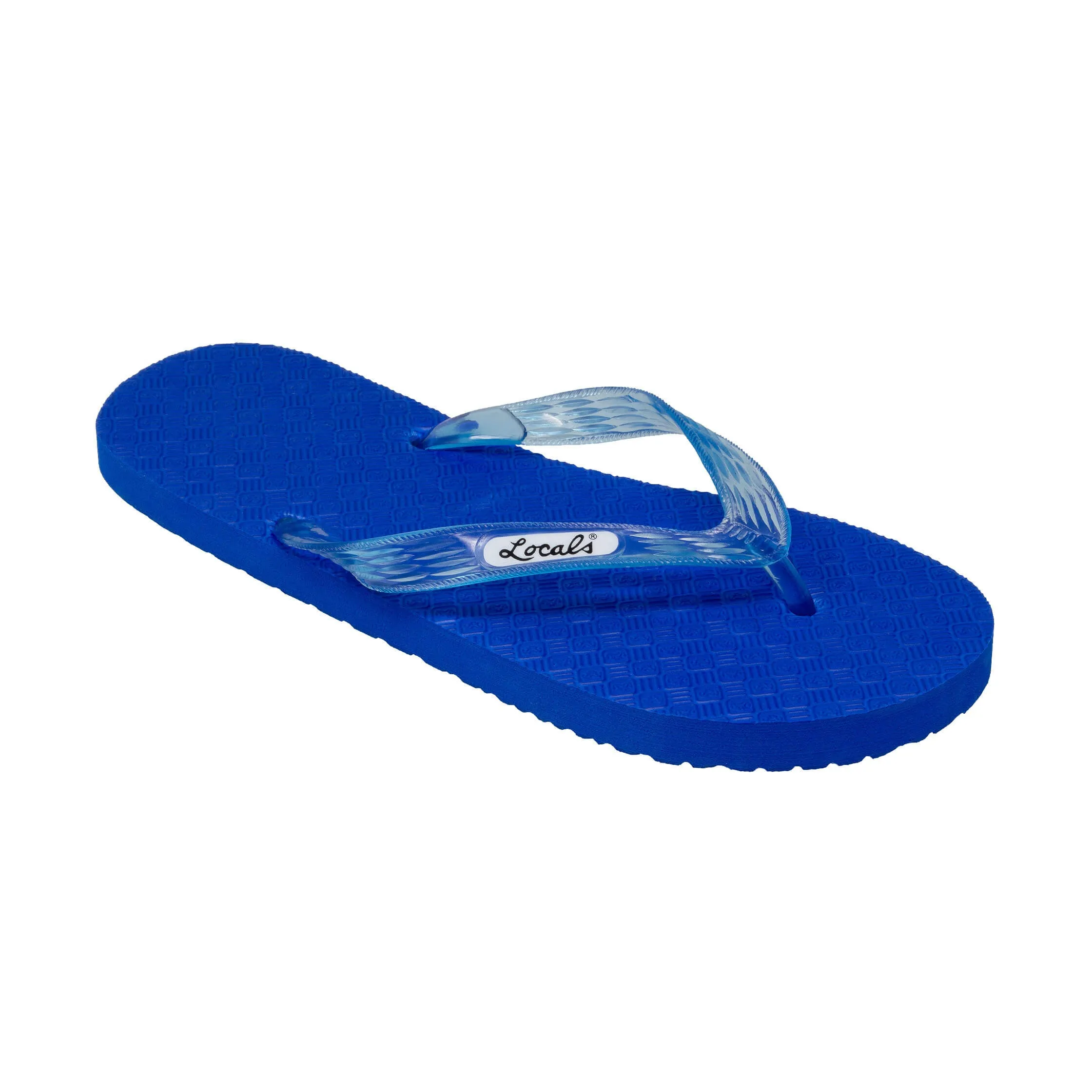 Blue Platform Women's Translucent Turquoise Strap Slippah