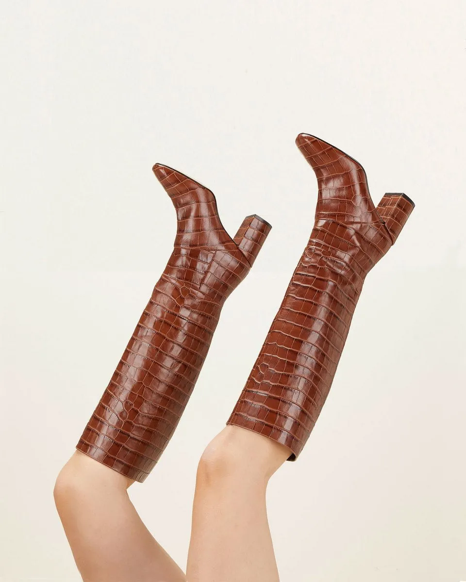 Bottes En Cuir Romali - Marron