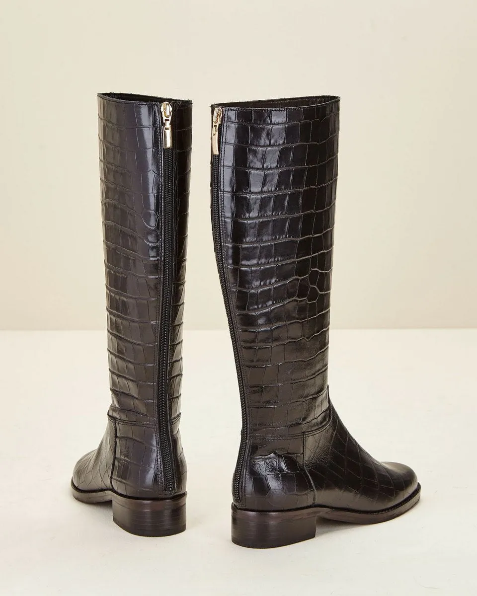 Bottes En Cuir Romiaow Noir