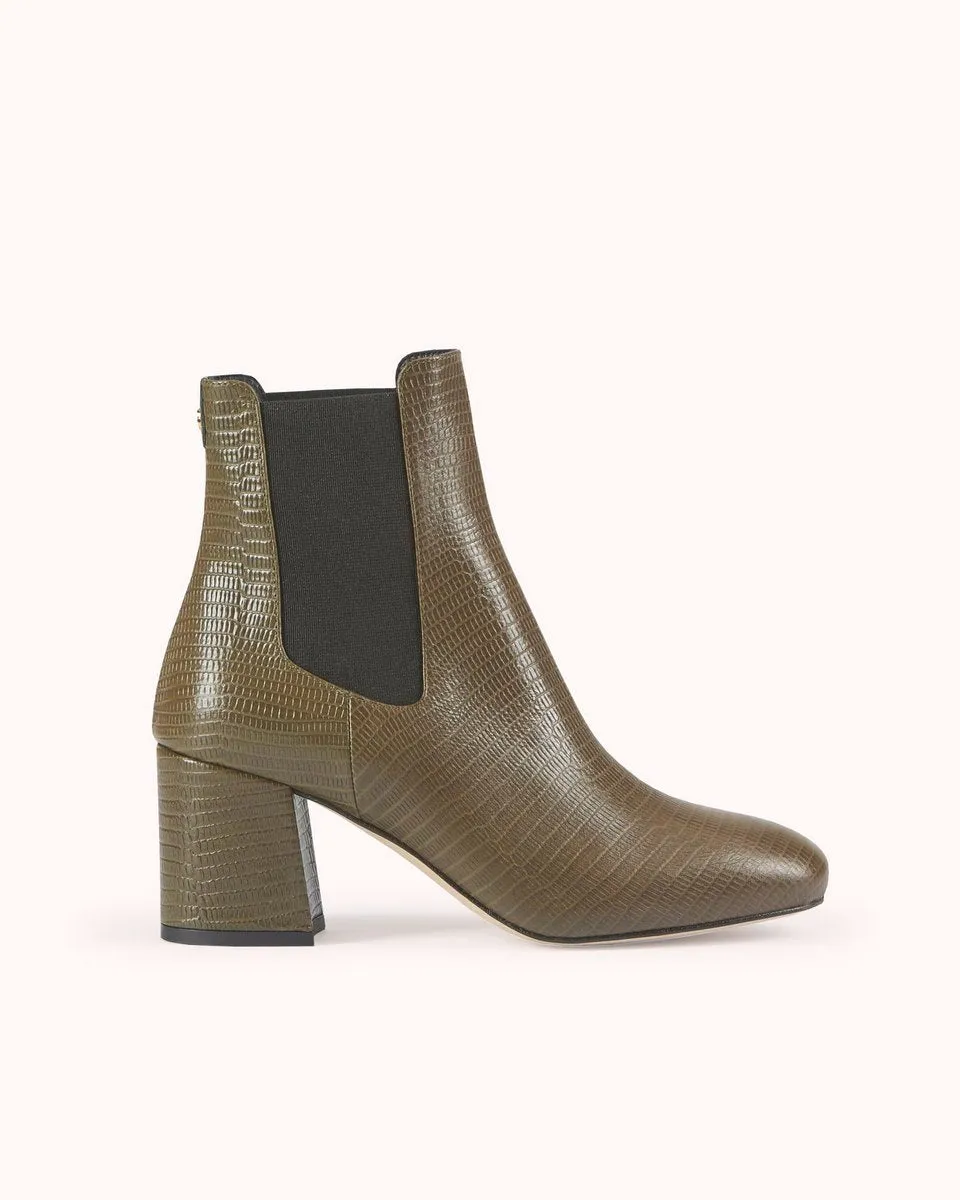 Bottines Chelsea En Cuir Lacado - Vert