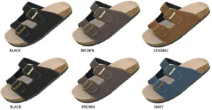 boys footbed sandals in nubuck puce Case of 36