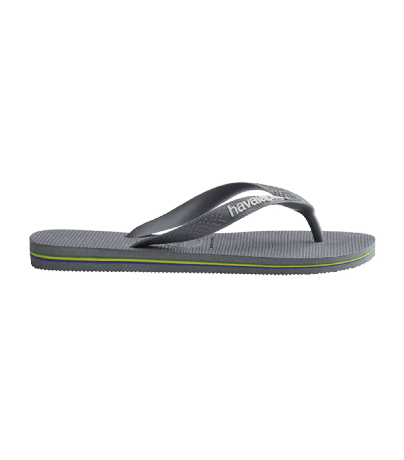 Brazil Logo Flip Flops in Steel Gray/Steel Gray