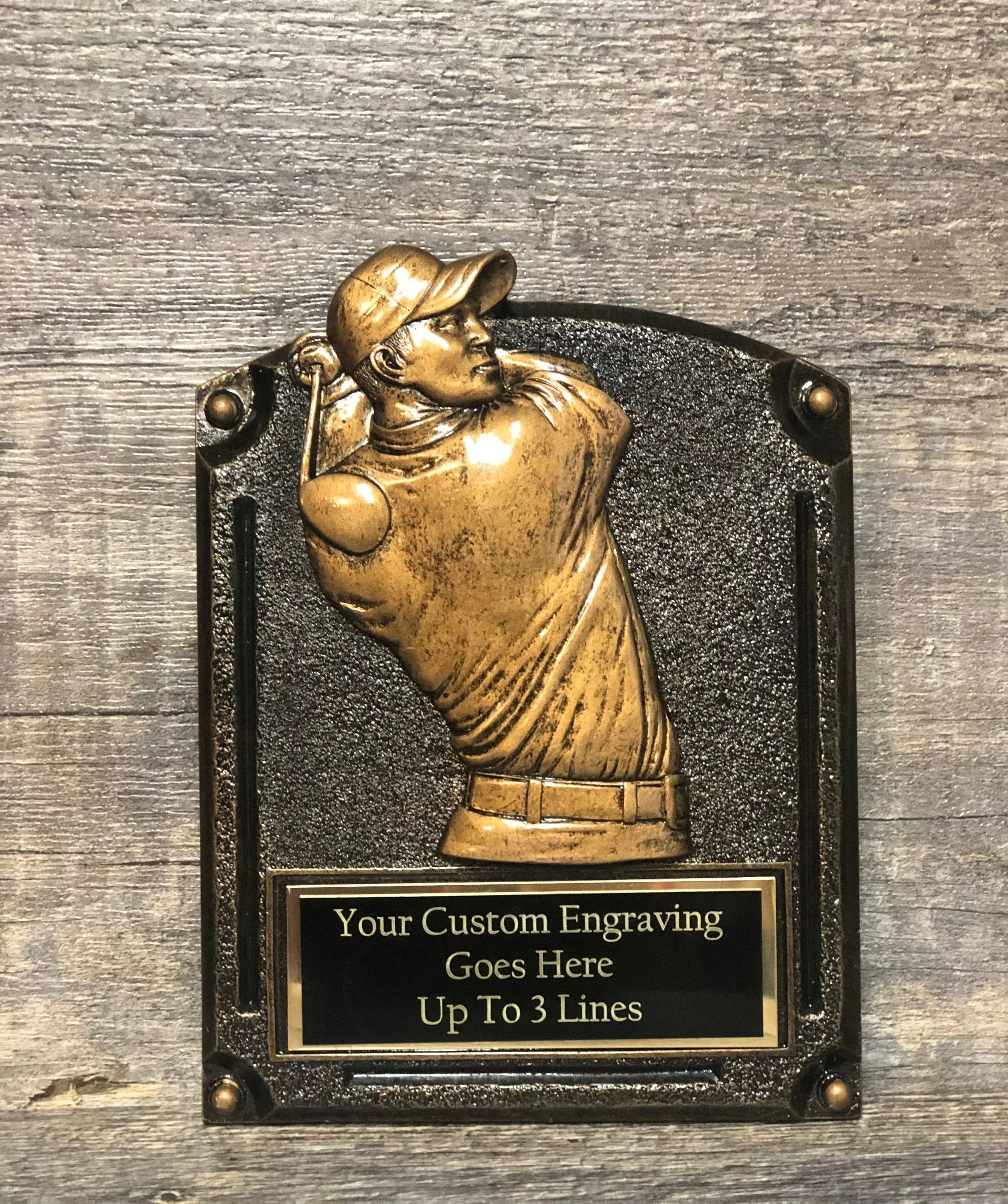 Classic Golf Trophy Tournament Trophy Plaque Golf Charity Event Trophy Hole In One Under Par Bragging Rights Best Score Guys Weekend Trip