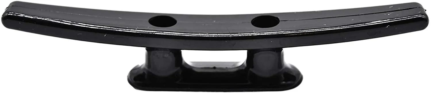 Cleat 6"  Black High Impact Nylon for Dock/Boat