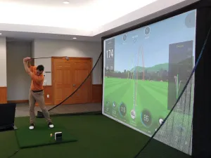 Complete Golf Simulator Packages for Small Spaces - 16:9 MicroBay and Launch Monitor