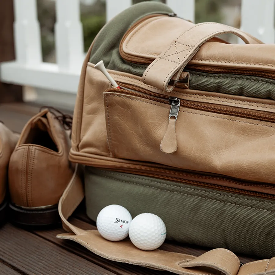 Corporate Golf Bag Wax Canvas & Leather