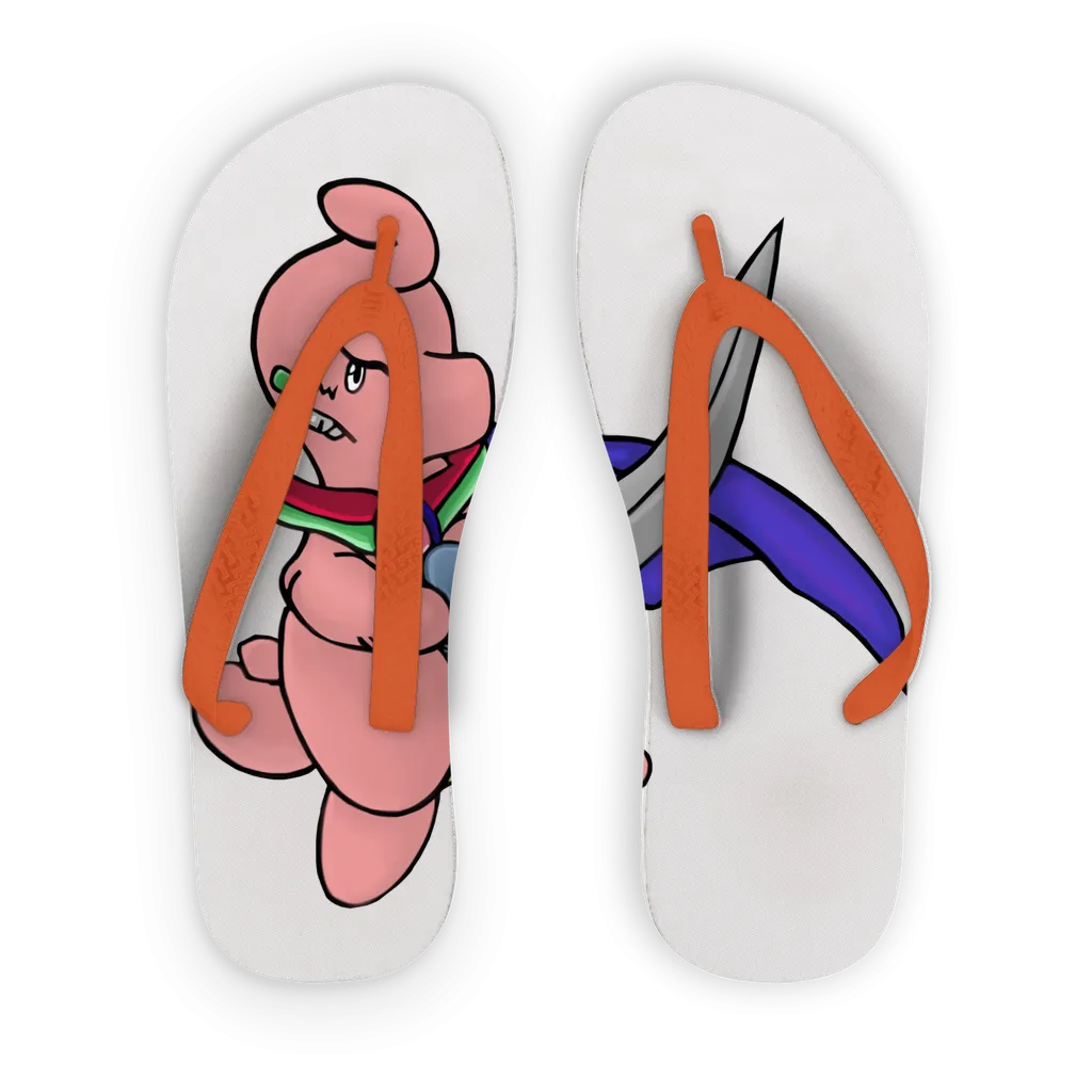 Curswordsman Kids Flip Flops