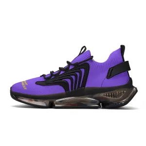 DCYG Purple & Gold Air Max React Sneakers - Black