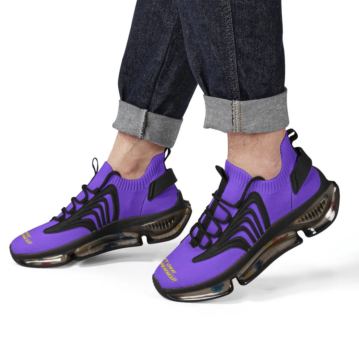 DCYG Purple & Gold Air Max React Sneakers - Black