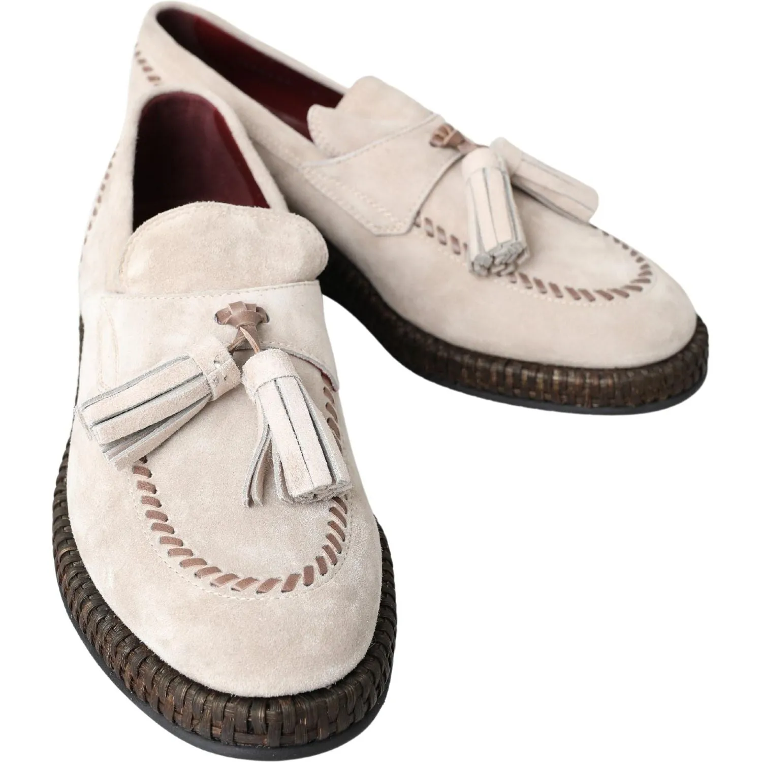 Dolce & Gabbana Elegant Ivory Leather Espadrilles