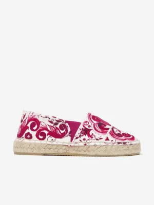 Dolce & Gabbana Girls Caltagirone Espadrilles in Pink