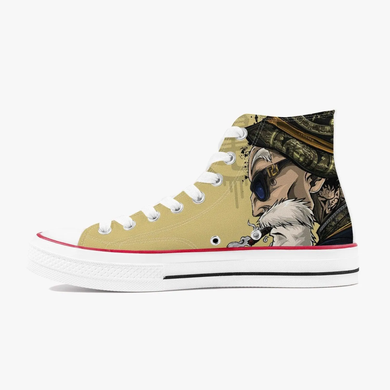 Dragonball Z Master Roshi A-Star High White Anime Shoes