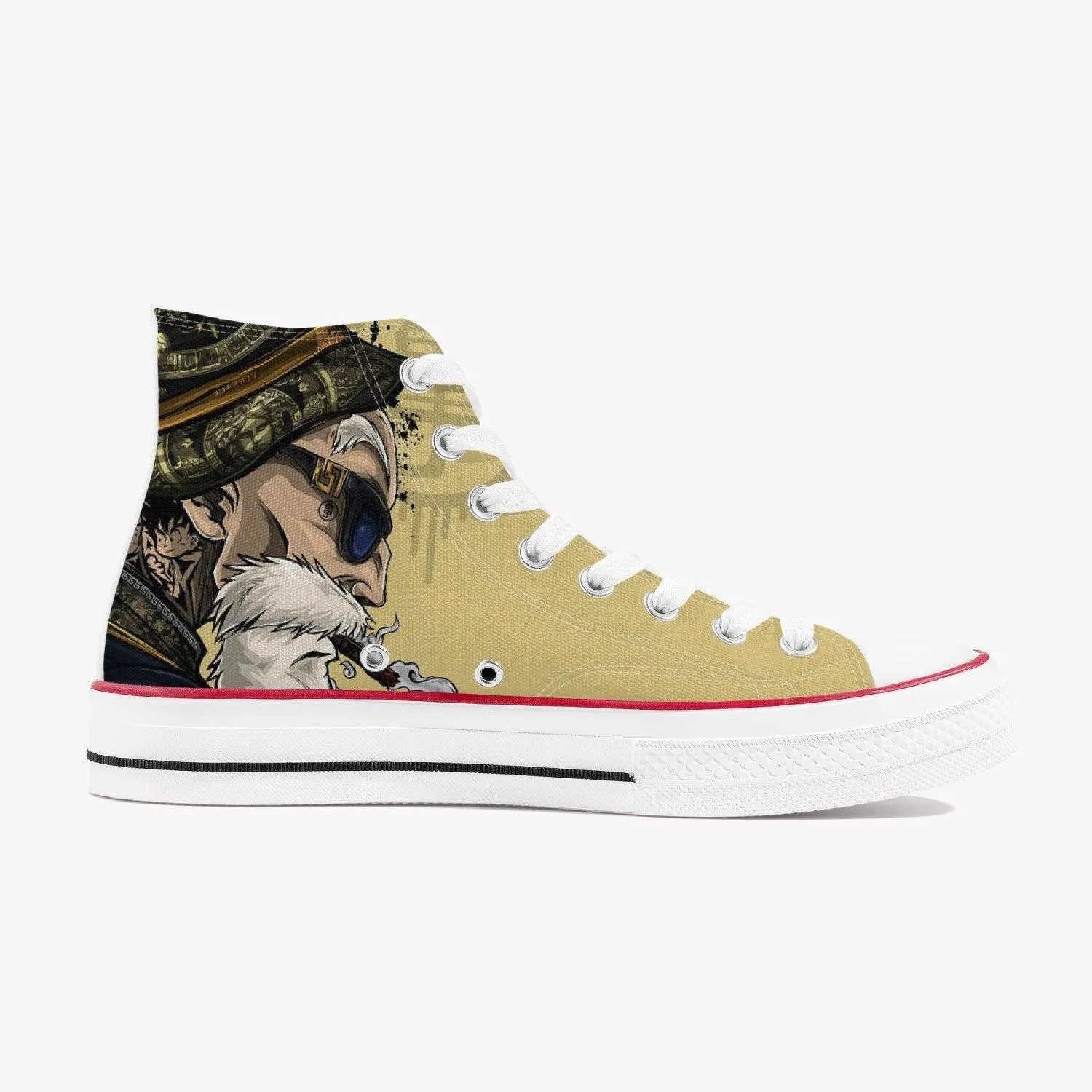 Dragonball Z Master Roshi A-Star High White Anime Shoes