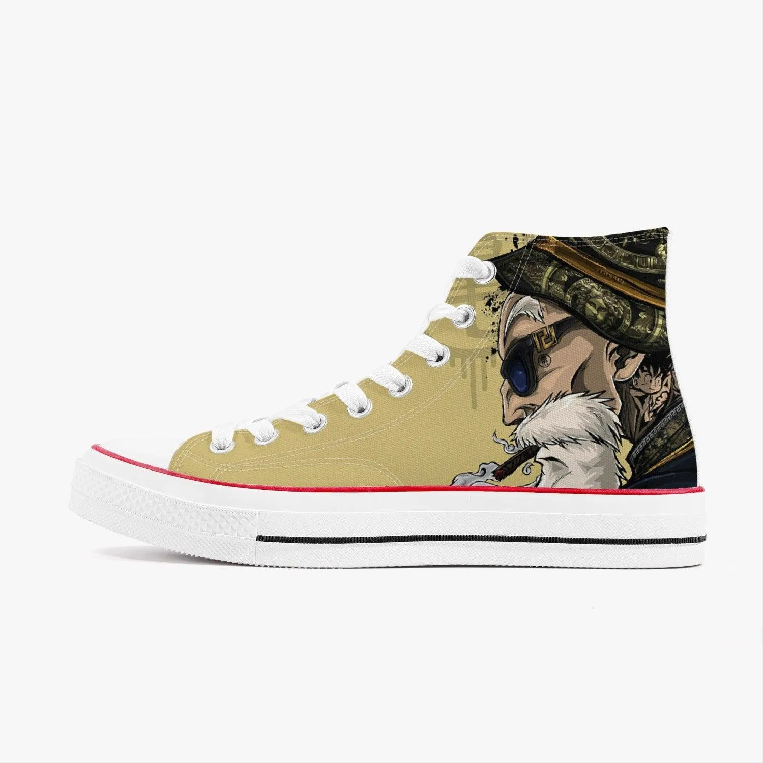 Dragonball Z Master Roshi A-Star High White Anime Shoes