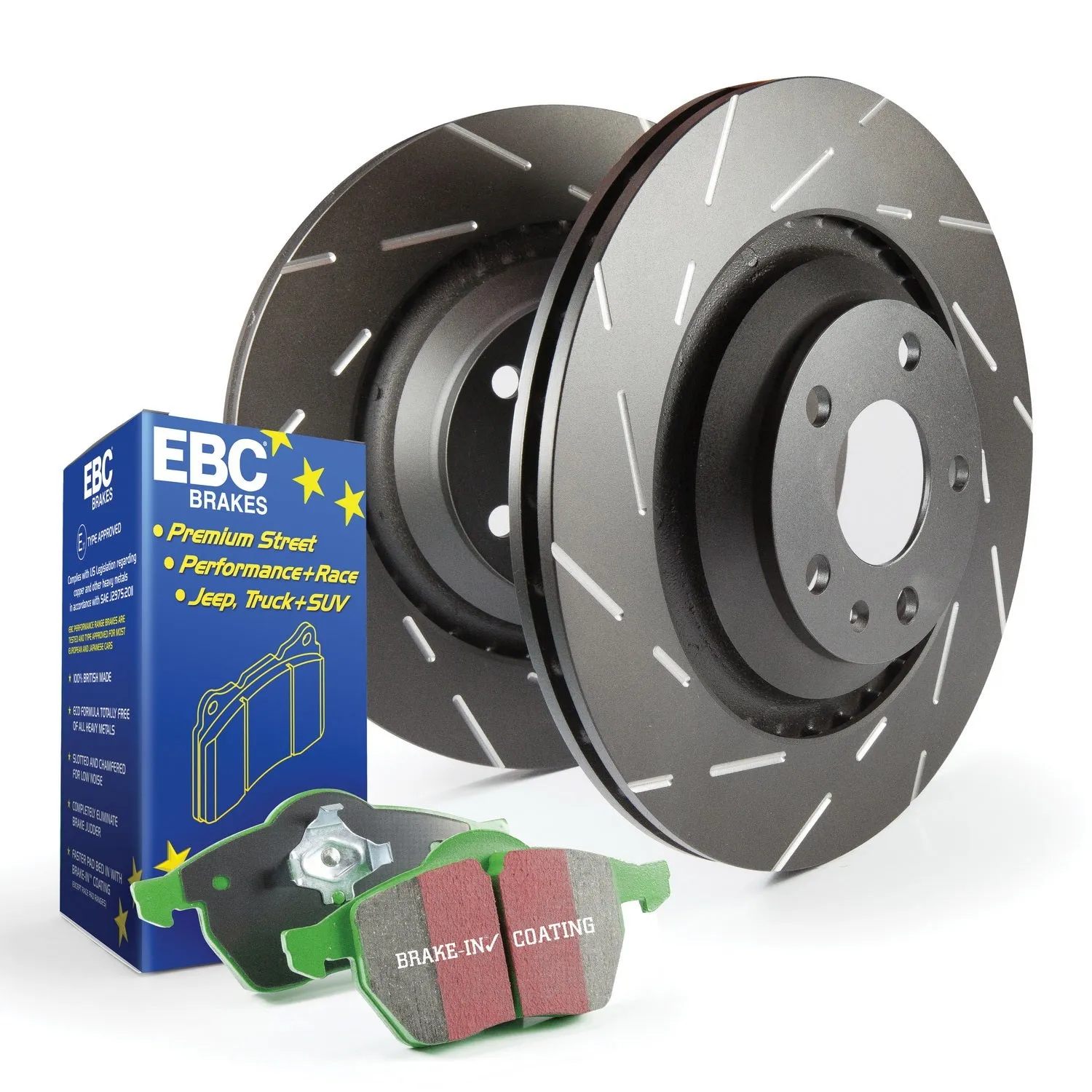 EBC Brakes S2KF1466 S2 Kits Greenstuff 2000 and USR Rotors