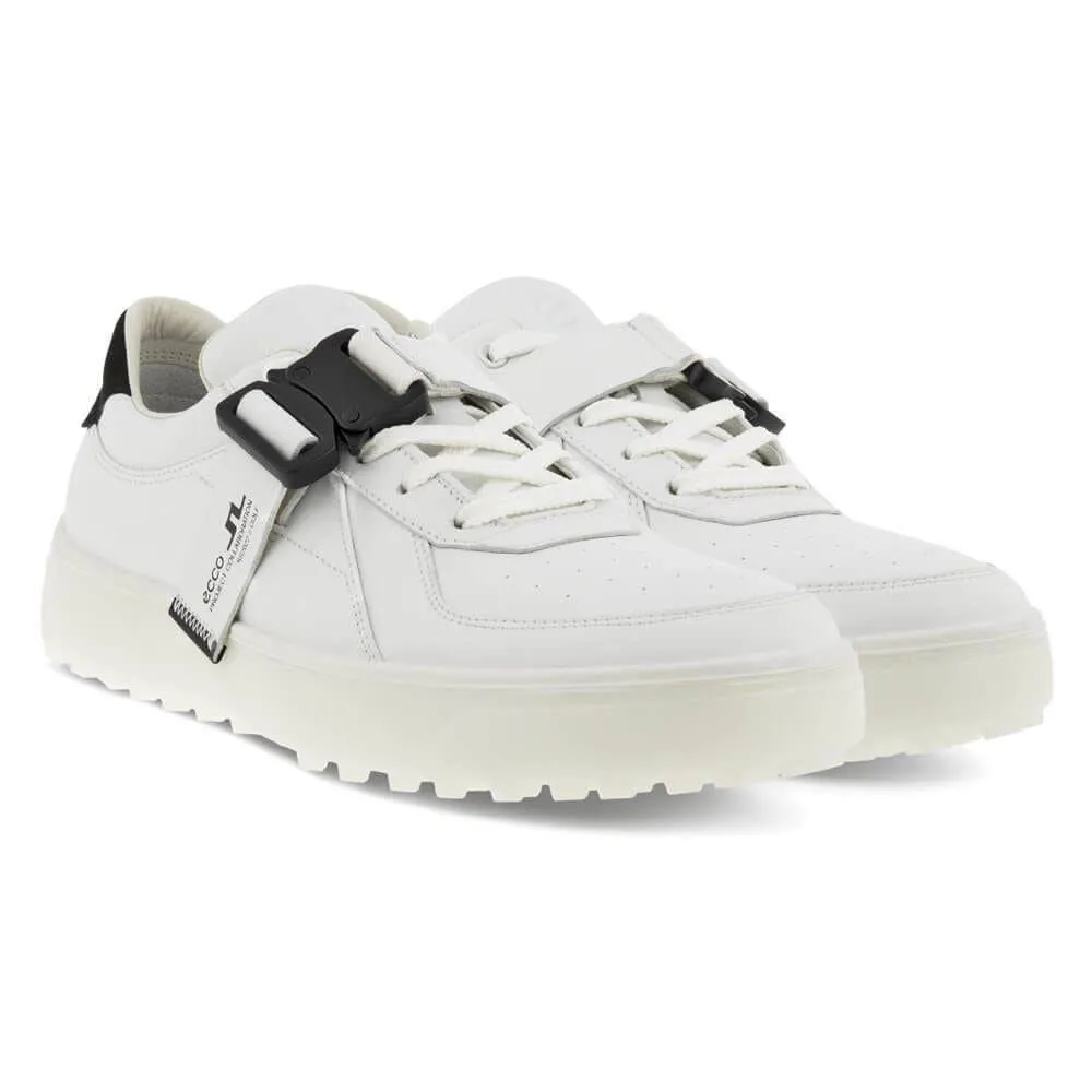 Ecco x J.Lindeberg Mens Golf Tray Buckle Shoes - WHITE