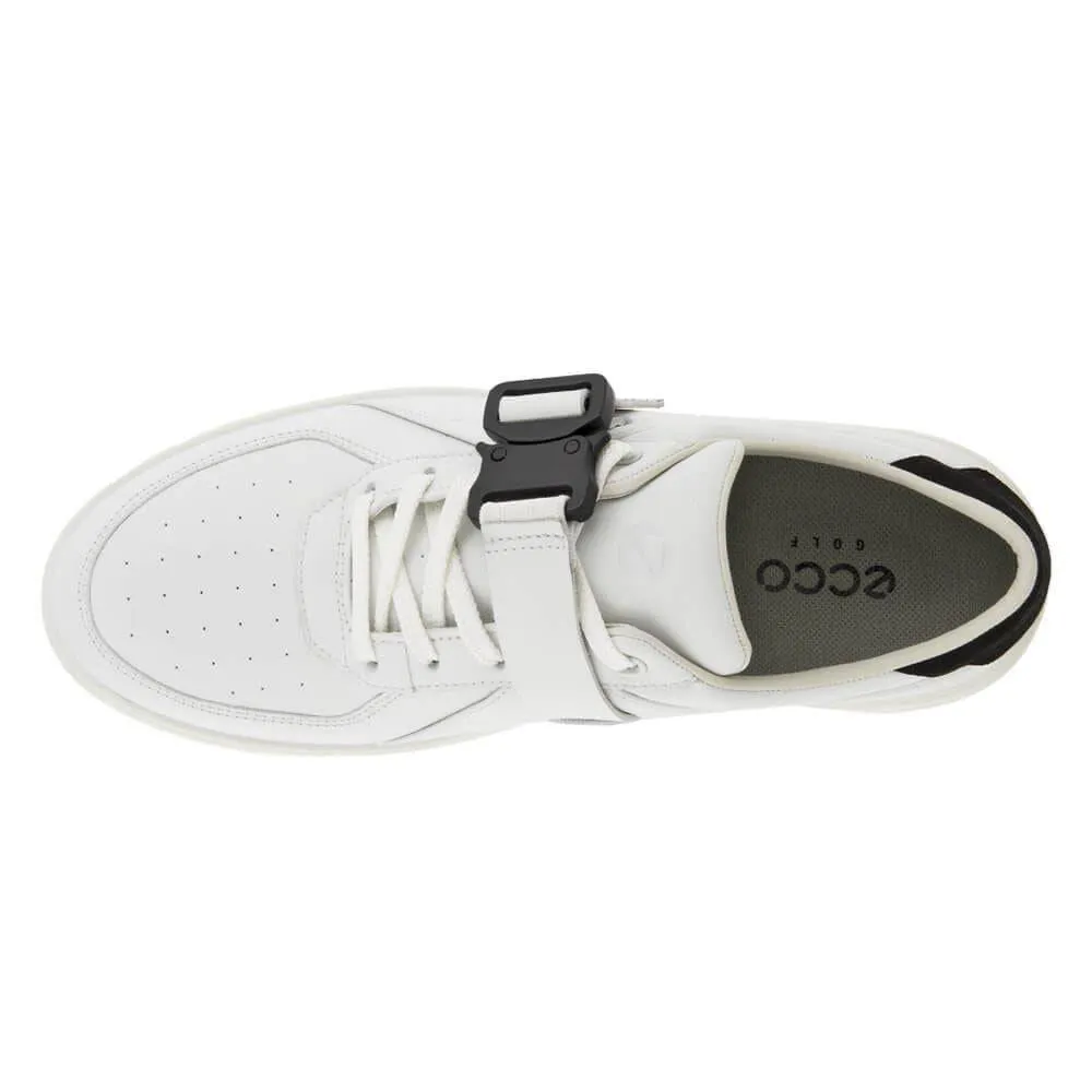 Ecco x J.Lindeberg Mens Golf Tray Buckle Shoes - WHITE