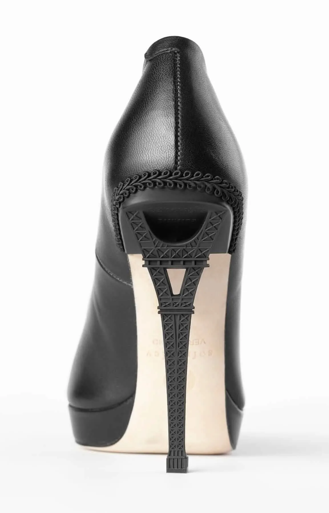 Eiffel Tower Elegance Leather Heels