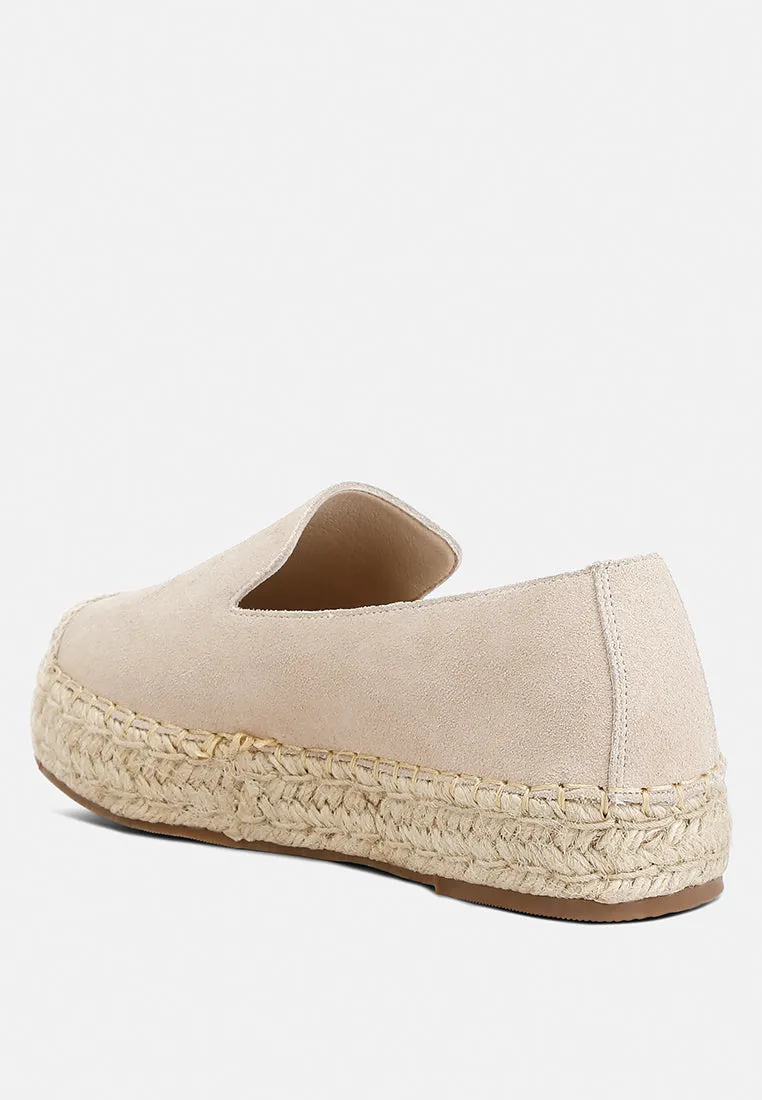 Ellerie Suede Flatform Heel Espadrilles