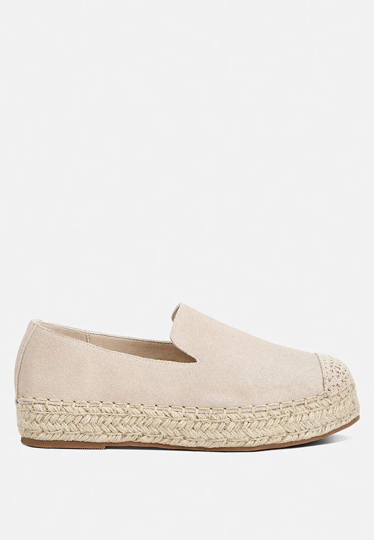 Ellerie Suede Flatform Heel Espadrilles