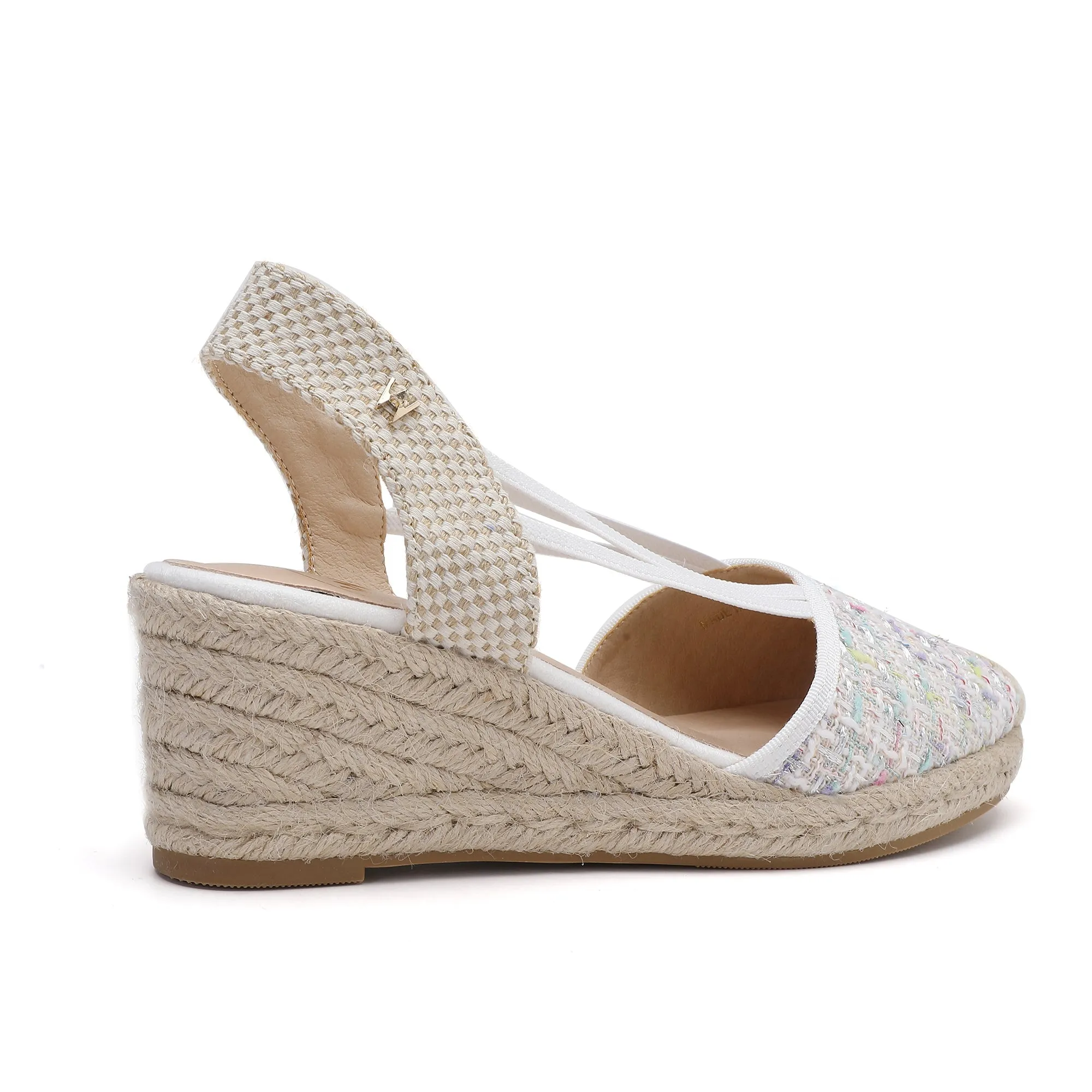 Emily White Colorful Espadrilles