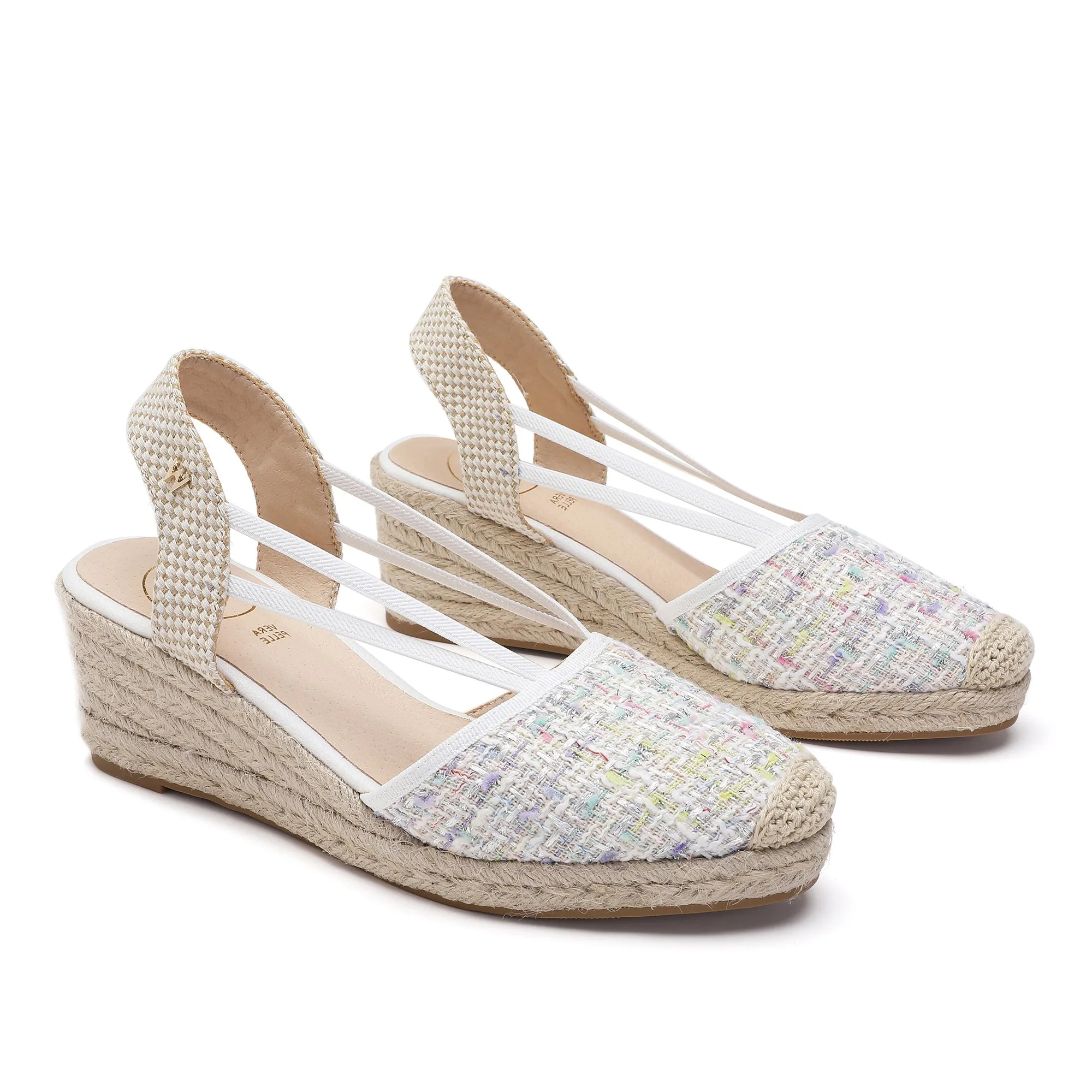 Emily White Colorful Espadrilles