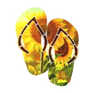 Flip Flop Sunflower Metal Wall Art