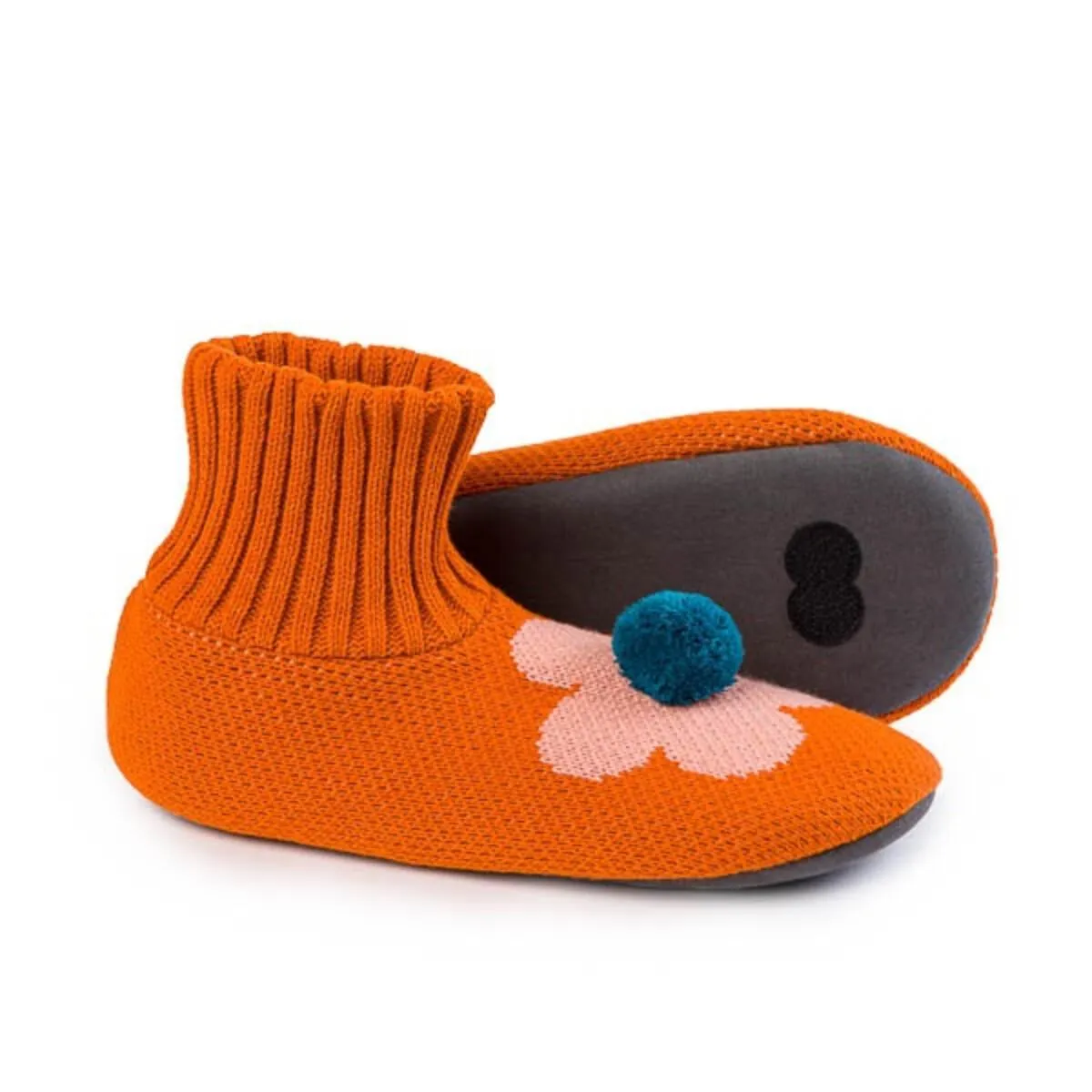 Flower Power Knit Sock Slippers: Scooby