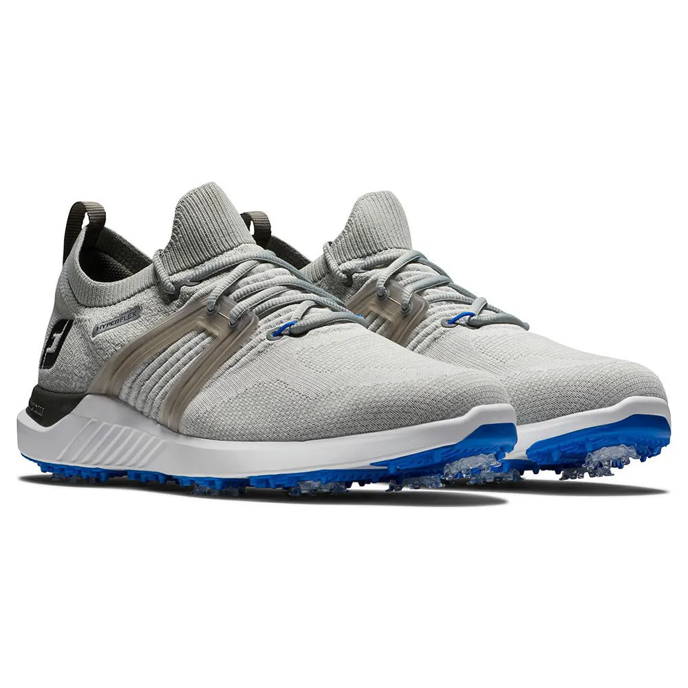 FootJoy Hyperflex Spiked Shoes - Grey/White/Blue