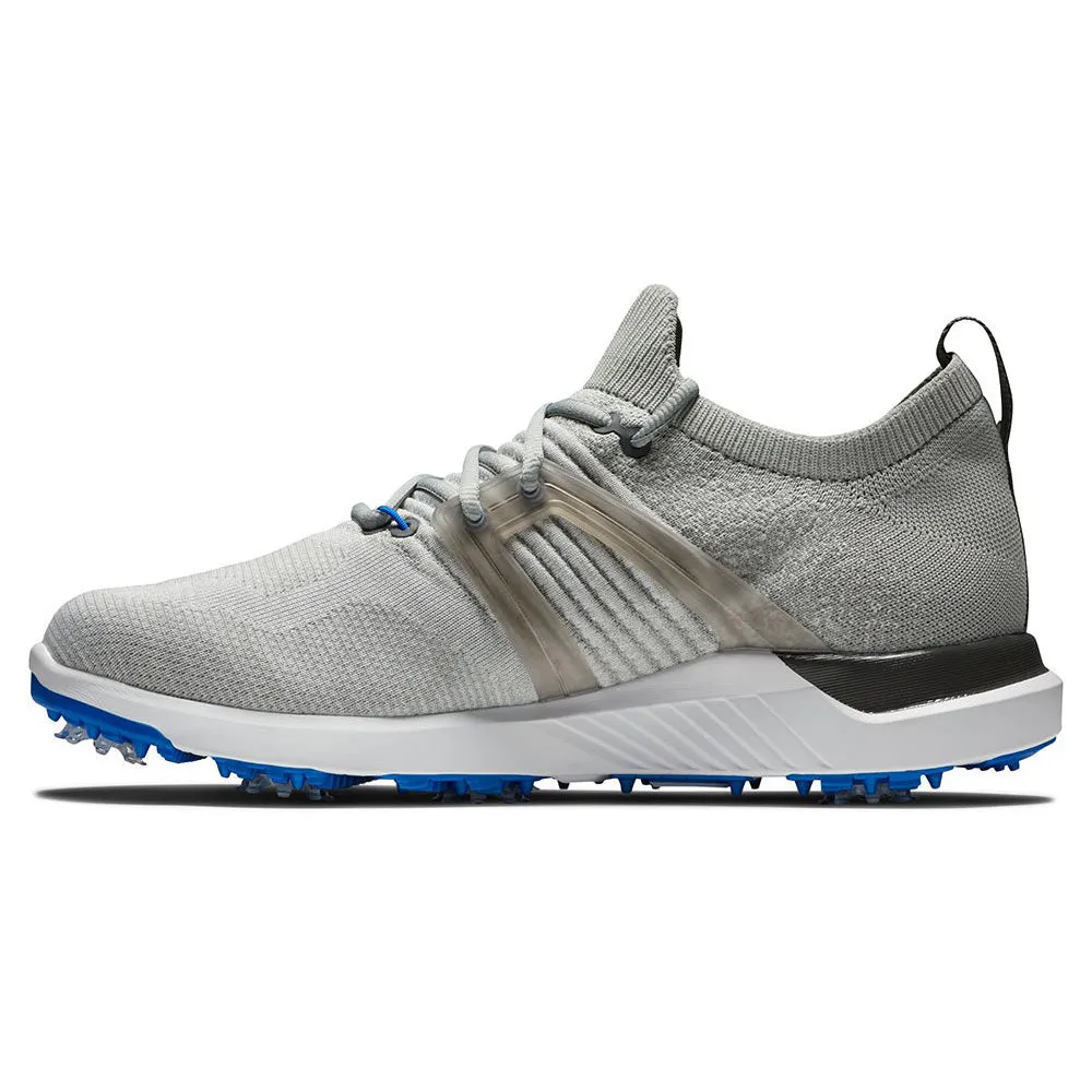 FootJoy Hyperflex Spiked Shoes - Grey/White/Blue