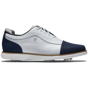 FootJoy Ladies Traditions Spiked Shoes - White/Navy