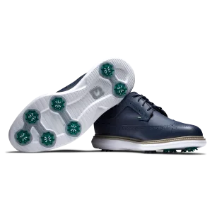 FootJoy Men's Traditions Shield Tips- Navy Golf Shoes