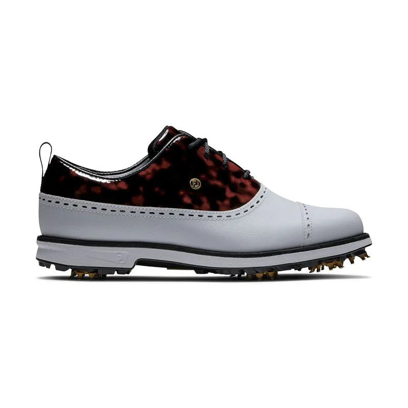 FOOTJOY Premiere Cap Toe Women's Spiked Shoes (White)