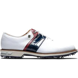 FootJoy Premiere Series Packard Spiked Waterproof Shoes - White/Navy/Red