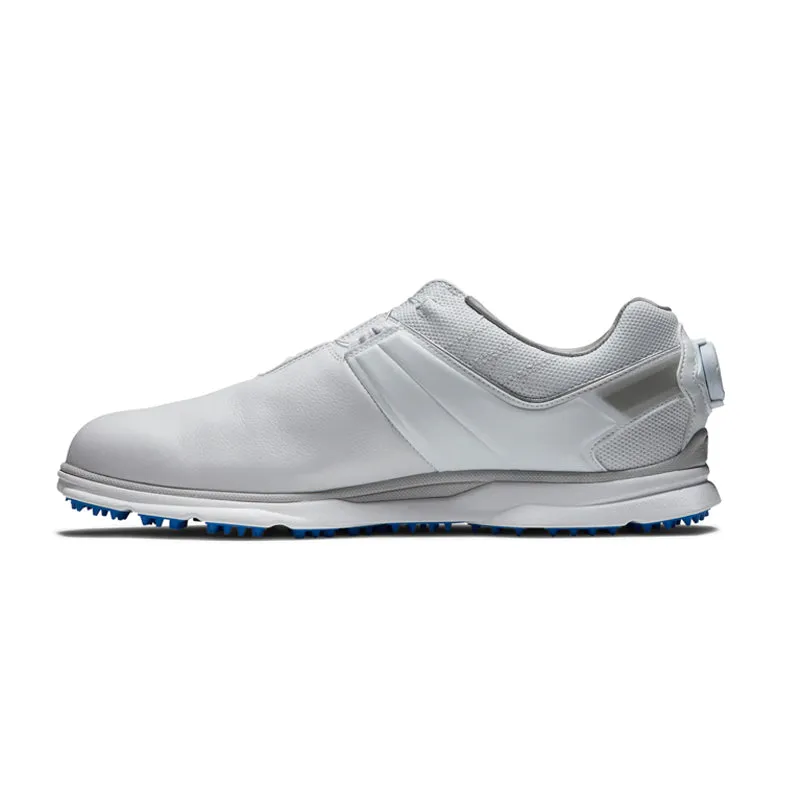 FOOTJOY Pro BOA Men's Spikeless Shoes (White/White/Light Blue)