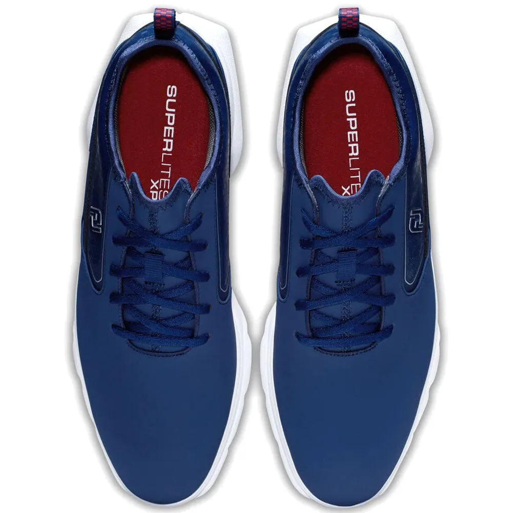 FootJoy SuperLites XP Spikeless Waterproof Shoes - Navy/Red